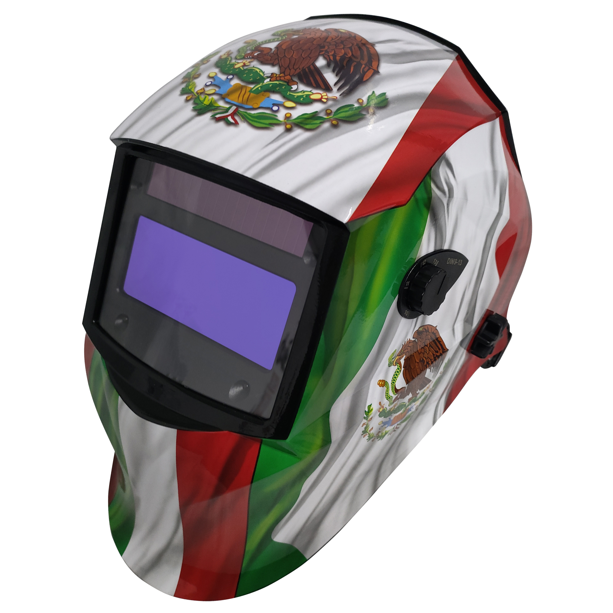 K-T Industries La Bandera Auto Darkening Welding Helmet — Pro, Solar Powered, Model# 4-1049